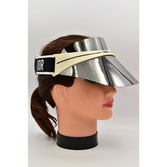 Christian Dior  Mirrored DiorClub1 Sun Visor Silver Pre-Owned As Is - Picture 8 of 12